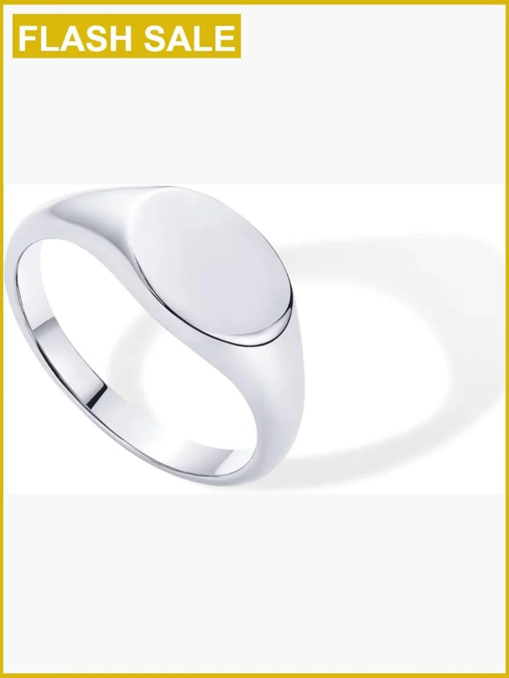 Lightweight Signet Ring for Women - Stackable Chunky Band